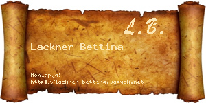 Lackner Bettina névjegykártya